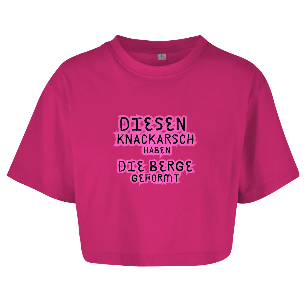 Damen Oversize Crop Top Knackarsch