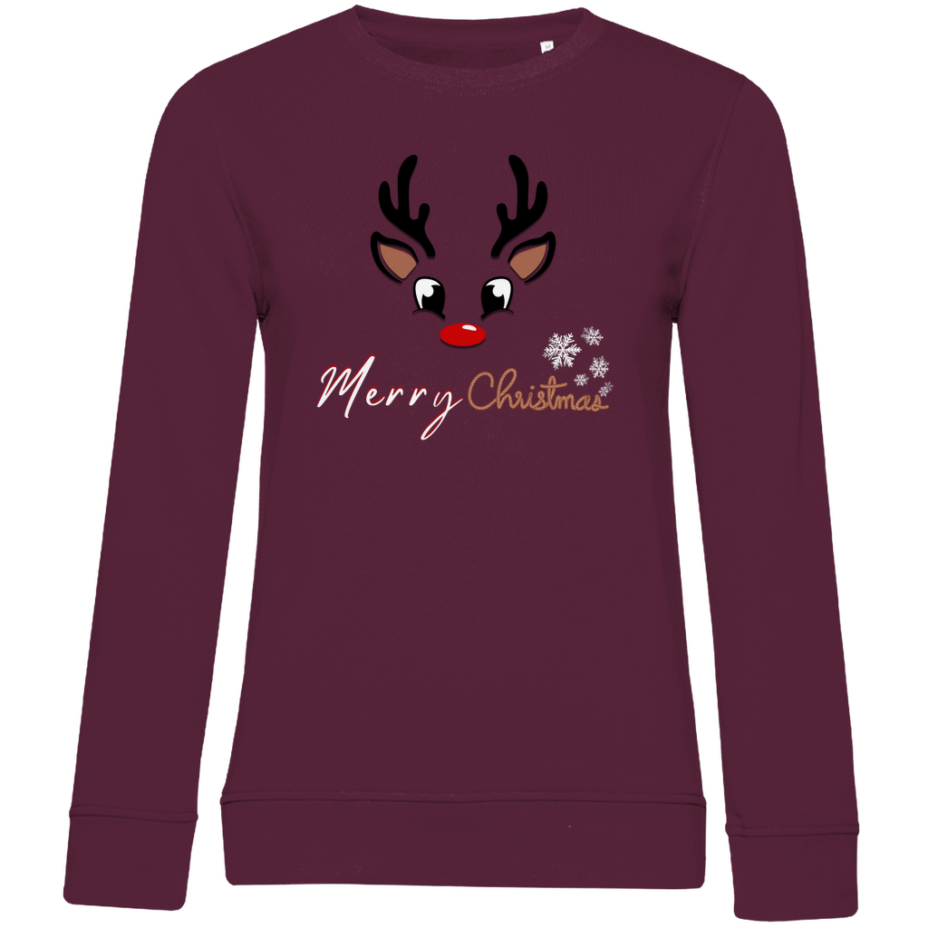 Damen Premium Bio Sweatshirt Merry Christmas