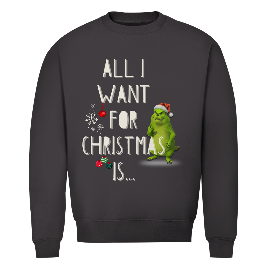 Herren Premium Bio Sweatshirt All I want for Christmas