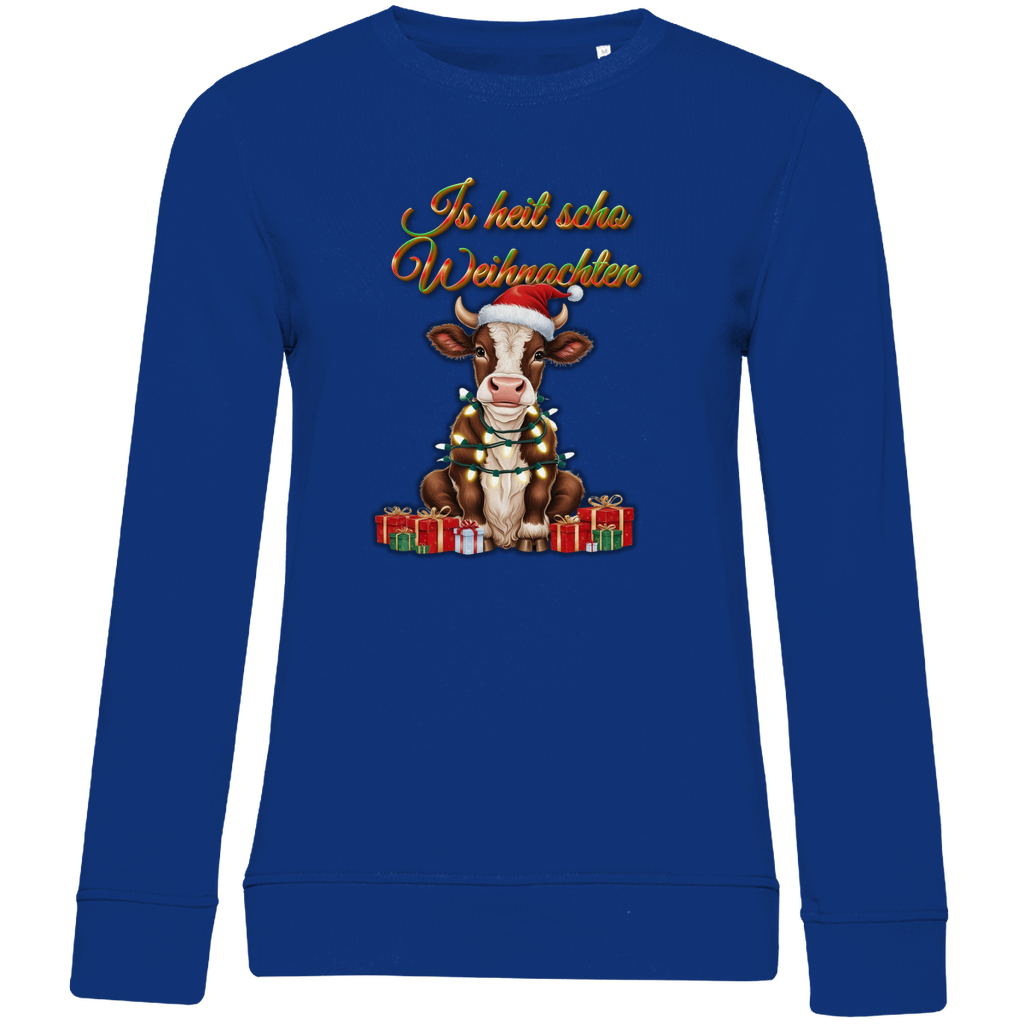 Damen Premium Bio Sweatshirt Is heit scho Weihnachten