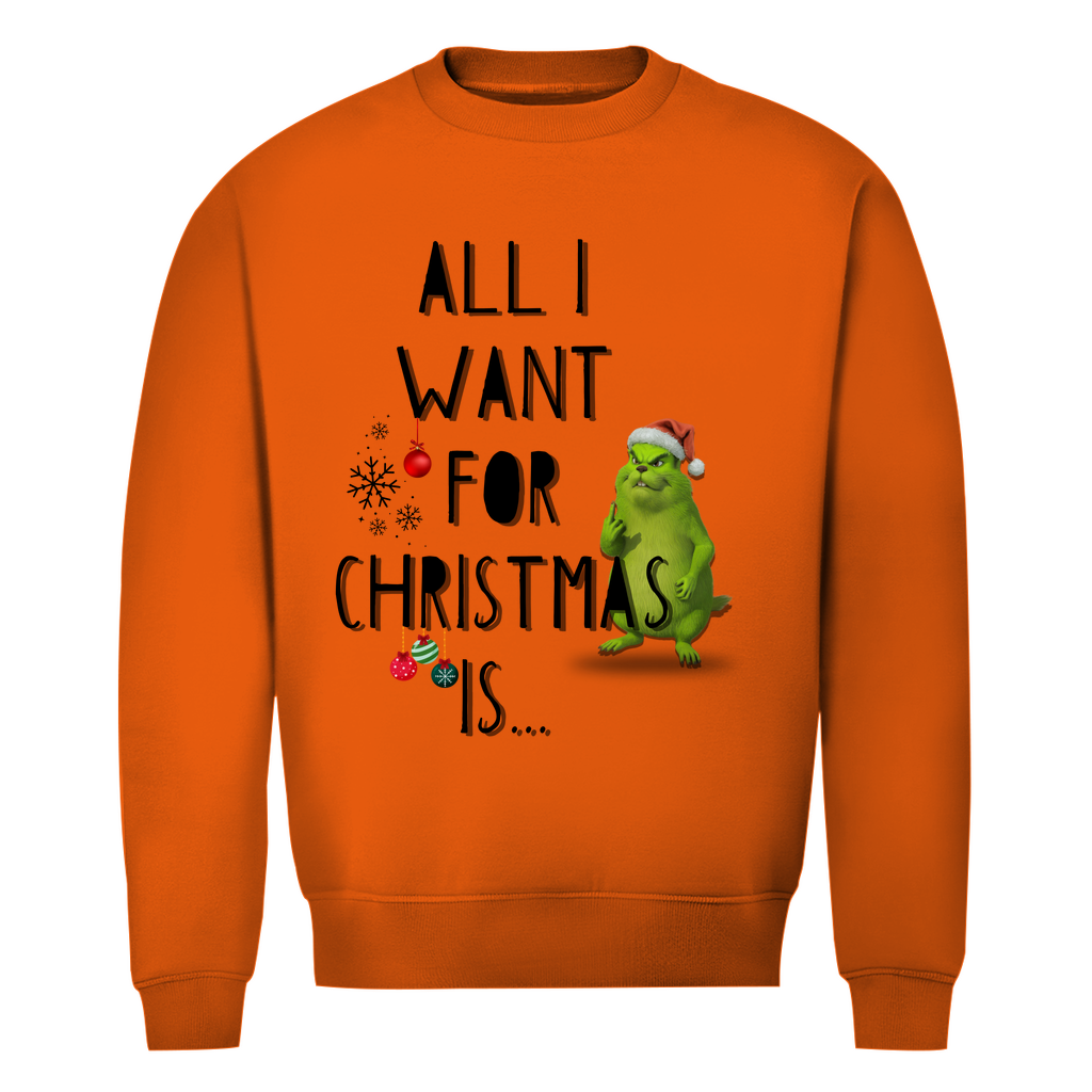 Herren Premium Bio Sweatshirt All I want for Christmas