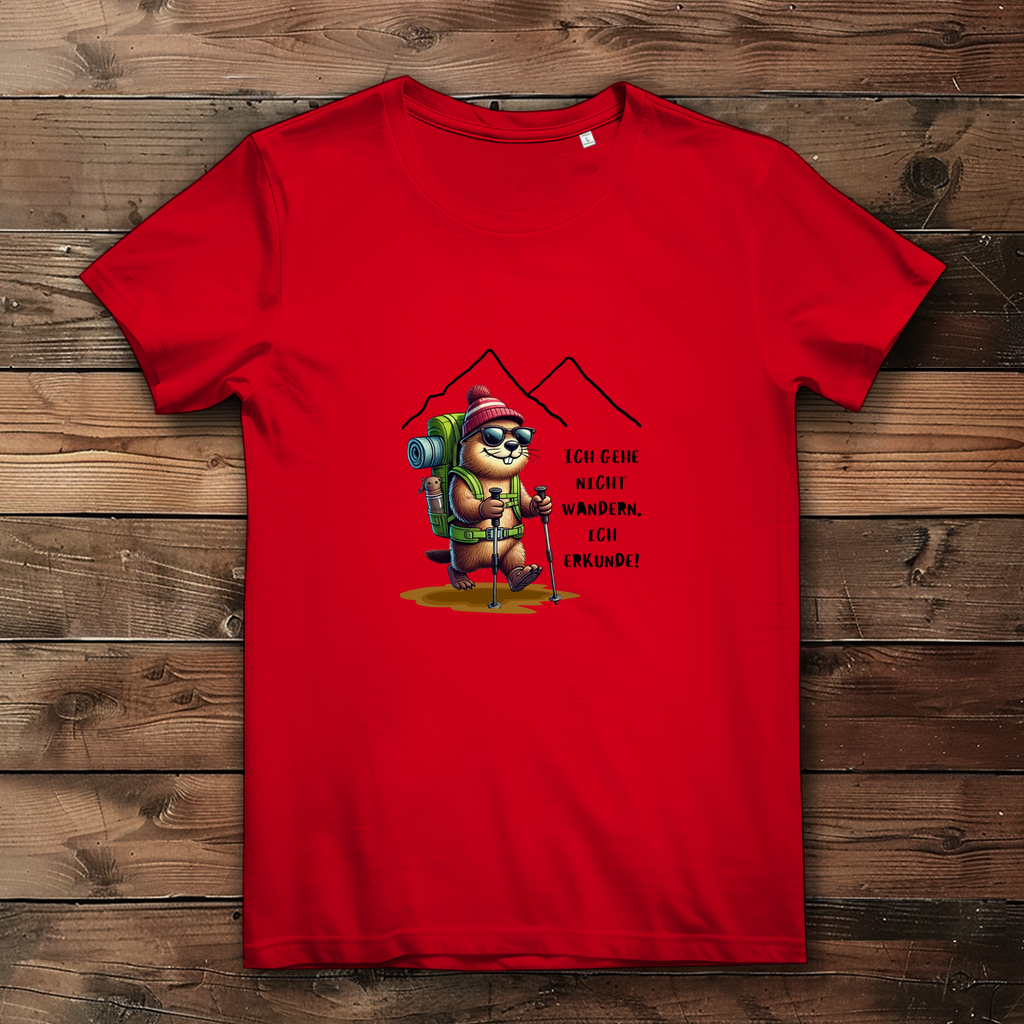 Damen Premium Bio T-Shirt Ich erkunde...