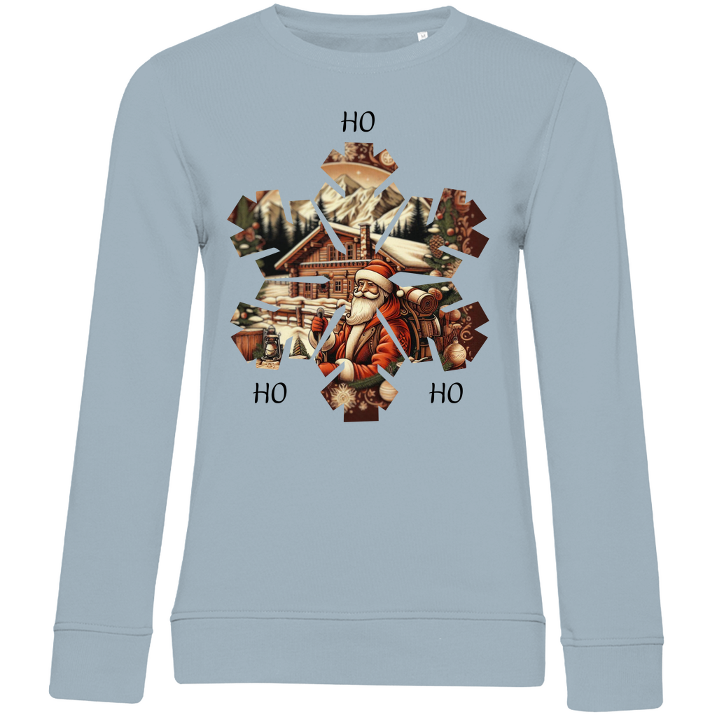 Damen Premium Bio Sweatshirt Ho Ho Ho