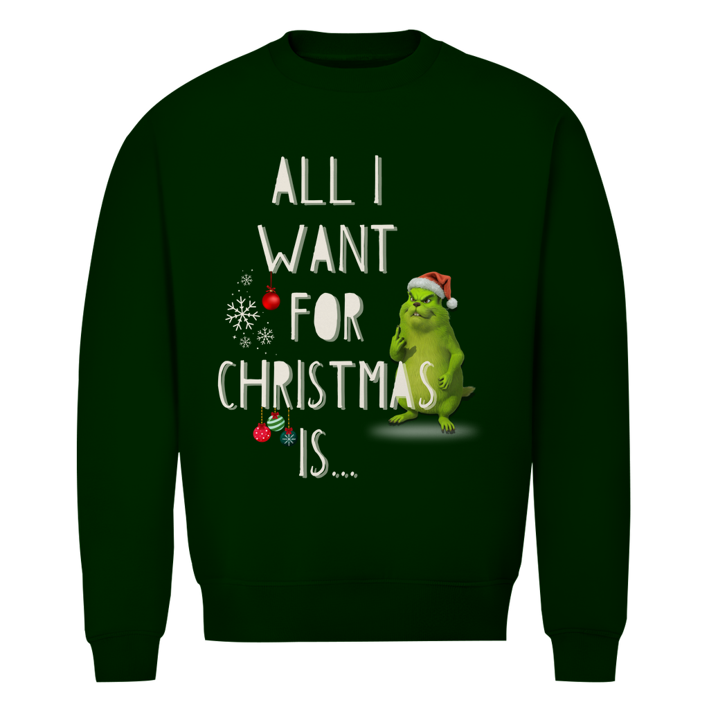 Herren Premium Bio Sweatshirt All I want for Christmas