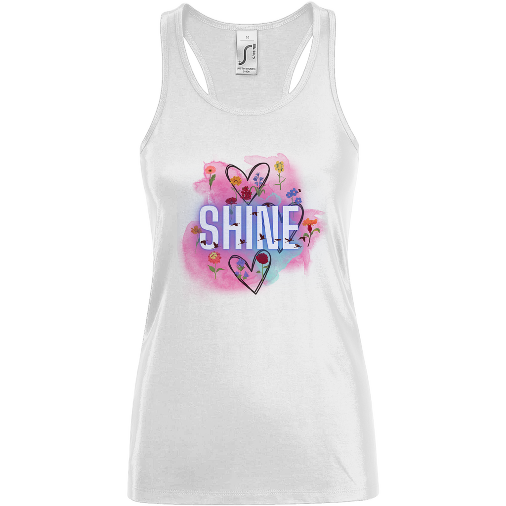 Damen Basic Tank Top Shine