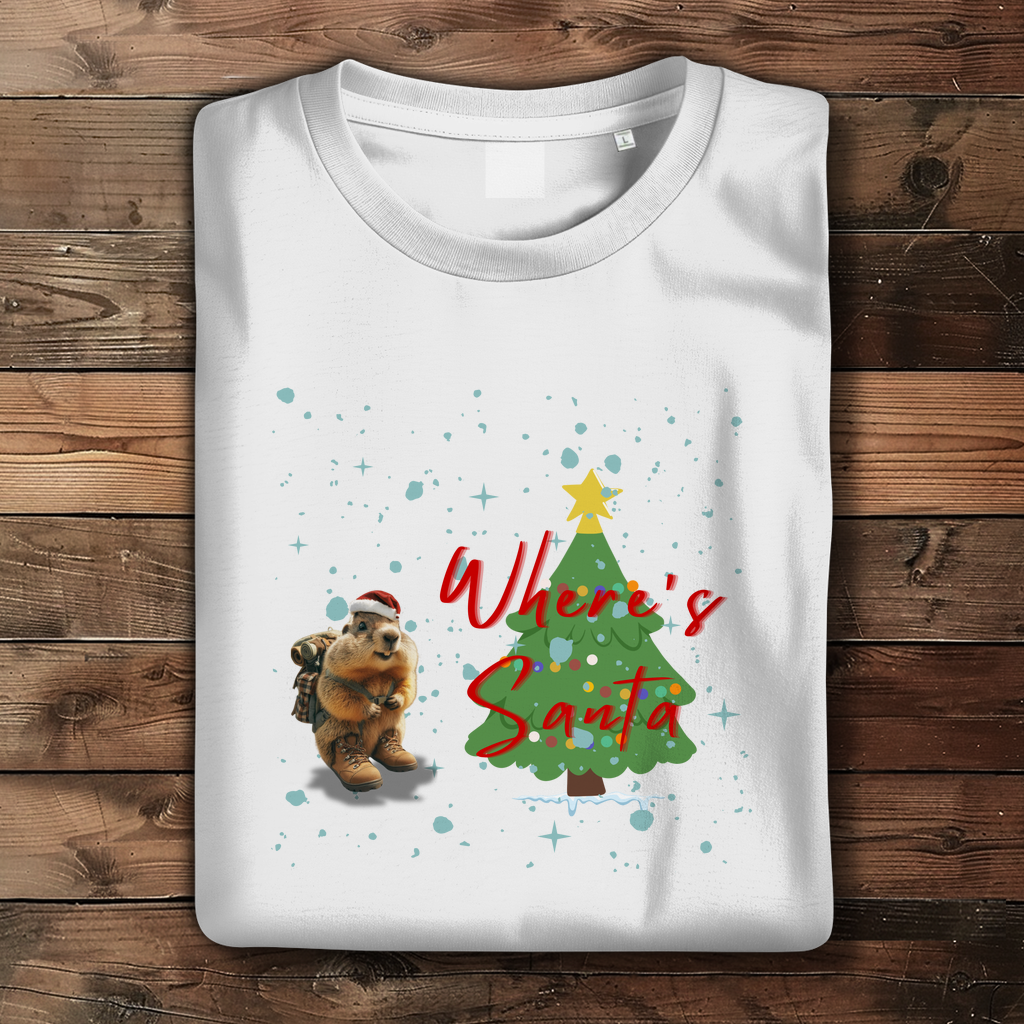 Damen Premium Bio T-Shirt Where's Santa