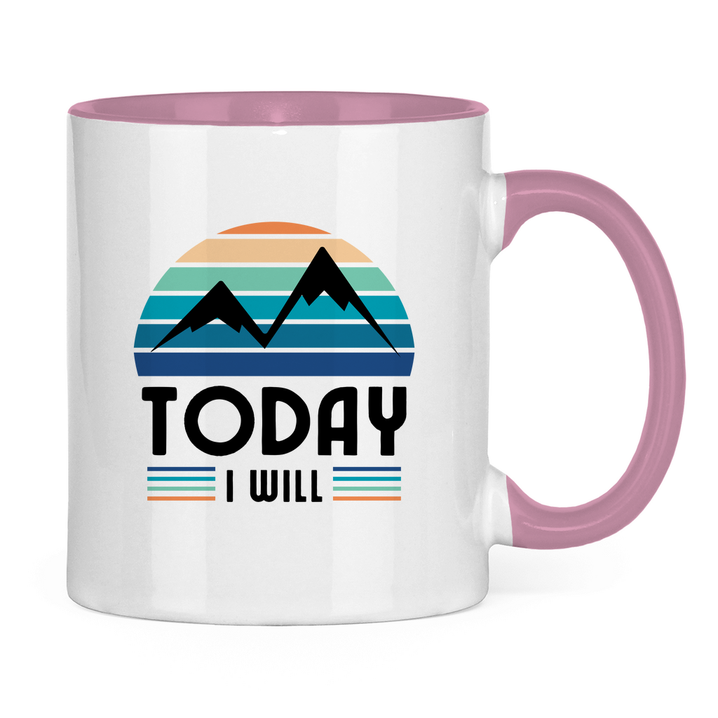 Tasse zweifarbig Today I will