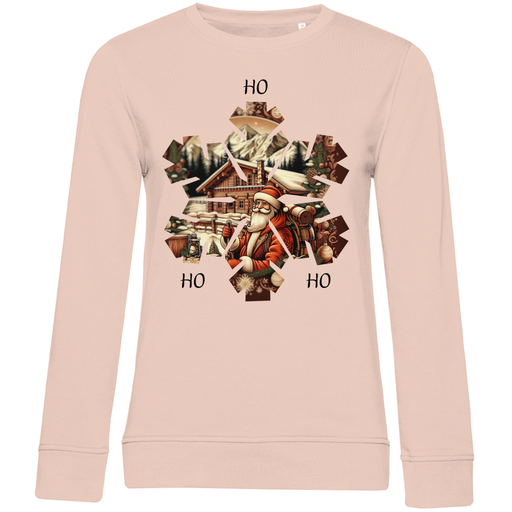 Damen Premium Bio Sweatshirt Ho Ho Ho