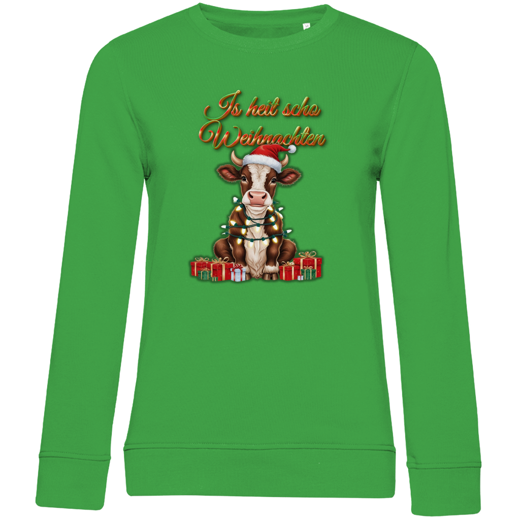 Damen Premium Bio Sweatshirt Is heit scho Weihnachten