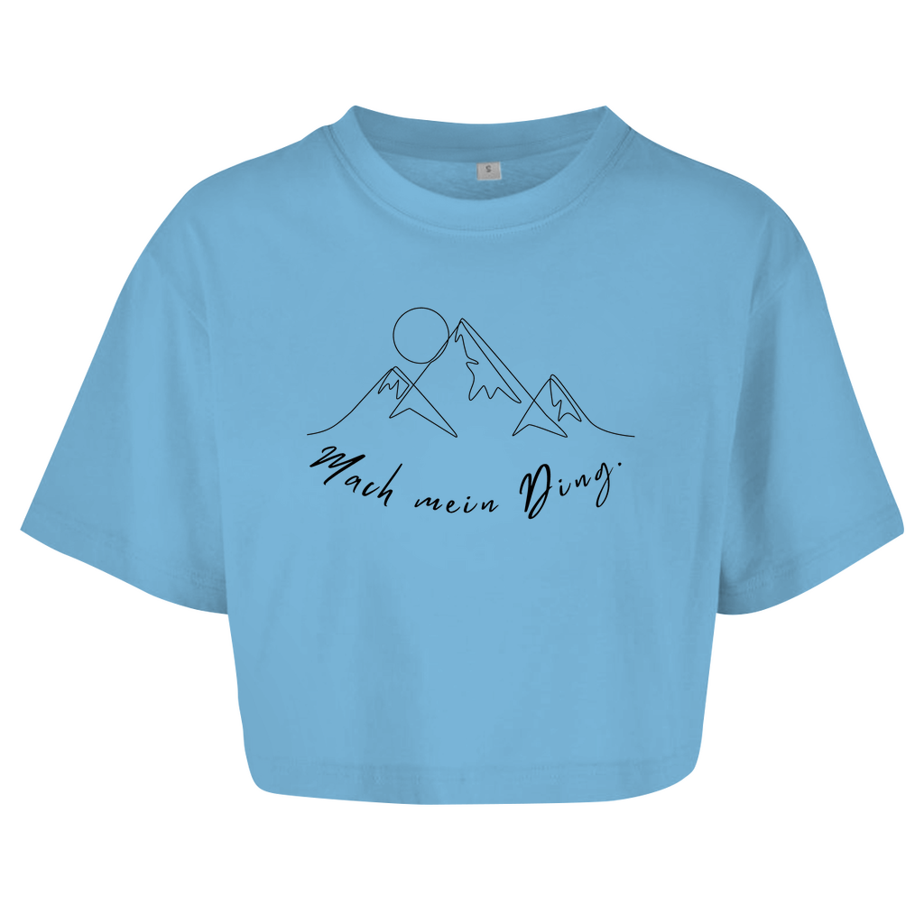Damen Oversize Crop Top Mach mein Ding