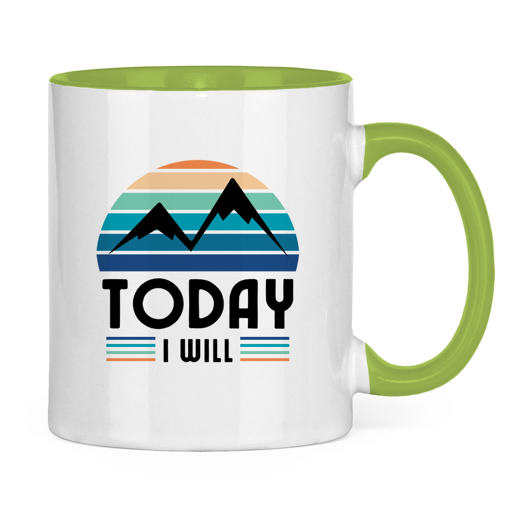 Tasse zweifarbig Today I will