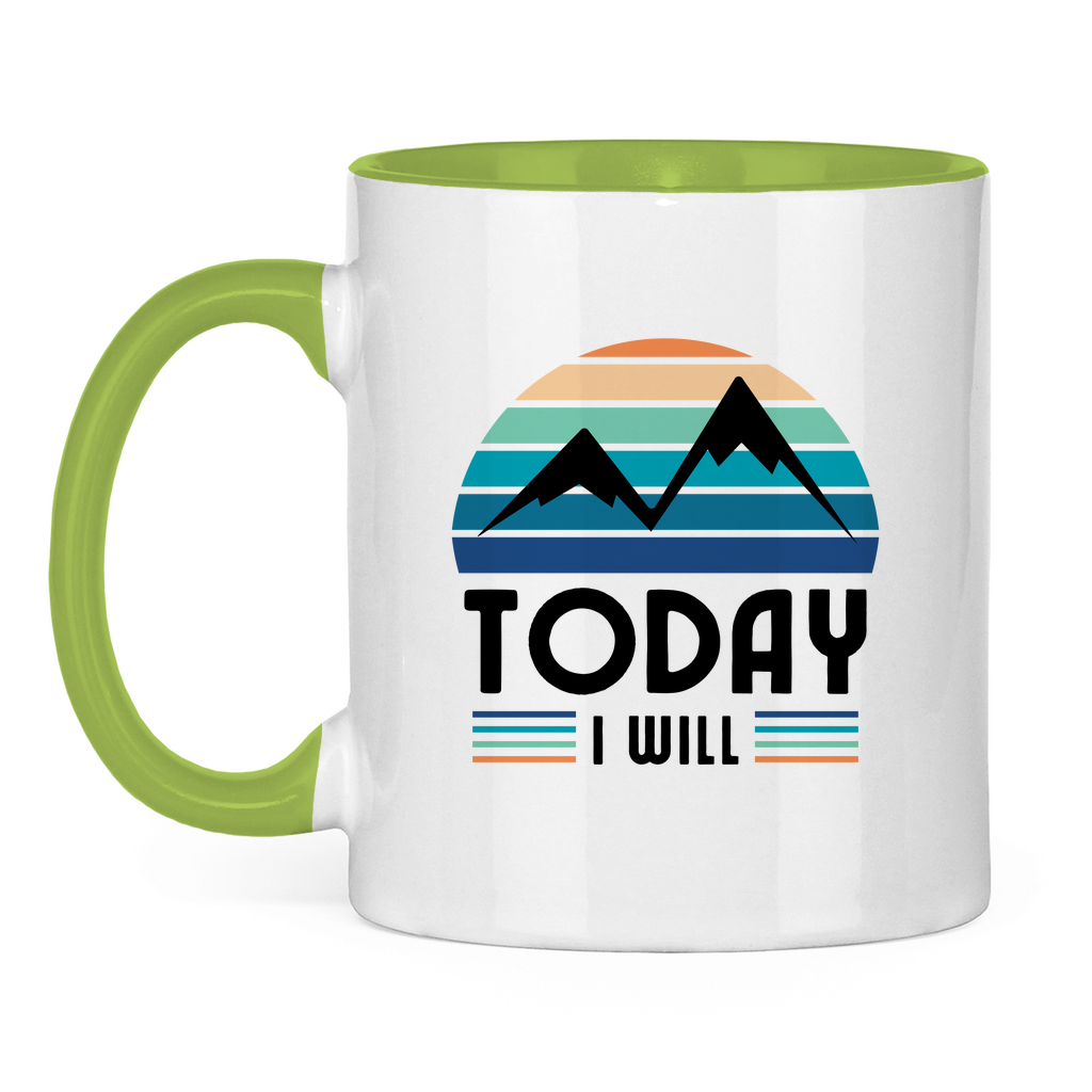 Tasse zweifarbig Today I will