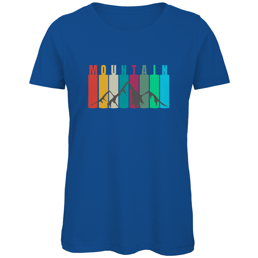 Damen Premium Bio T-Shirt Vintage Mountain