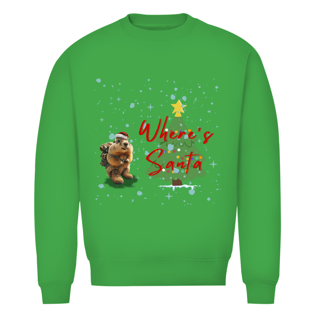 Herren Premium Bio Sweatshirt Where's Santa