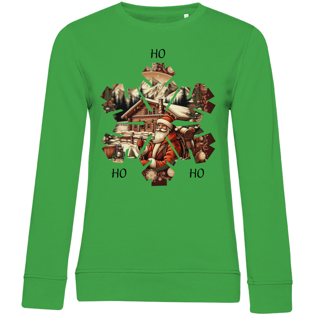 Damen Premium Bio Sweatshirt Ho Ho Ho