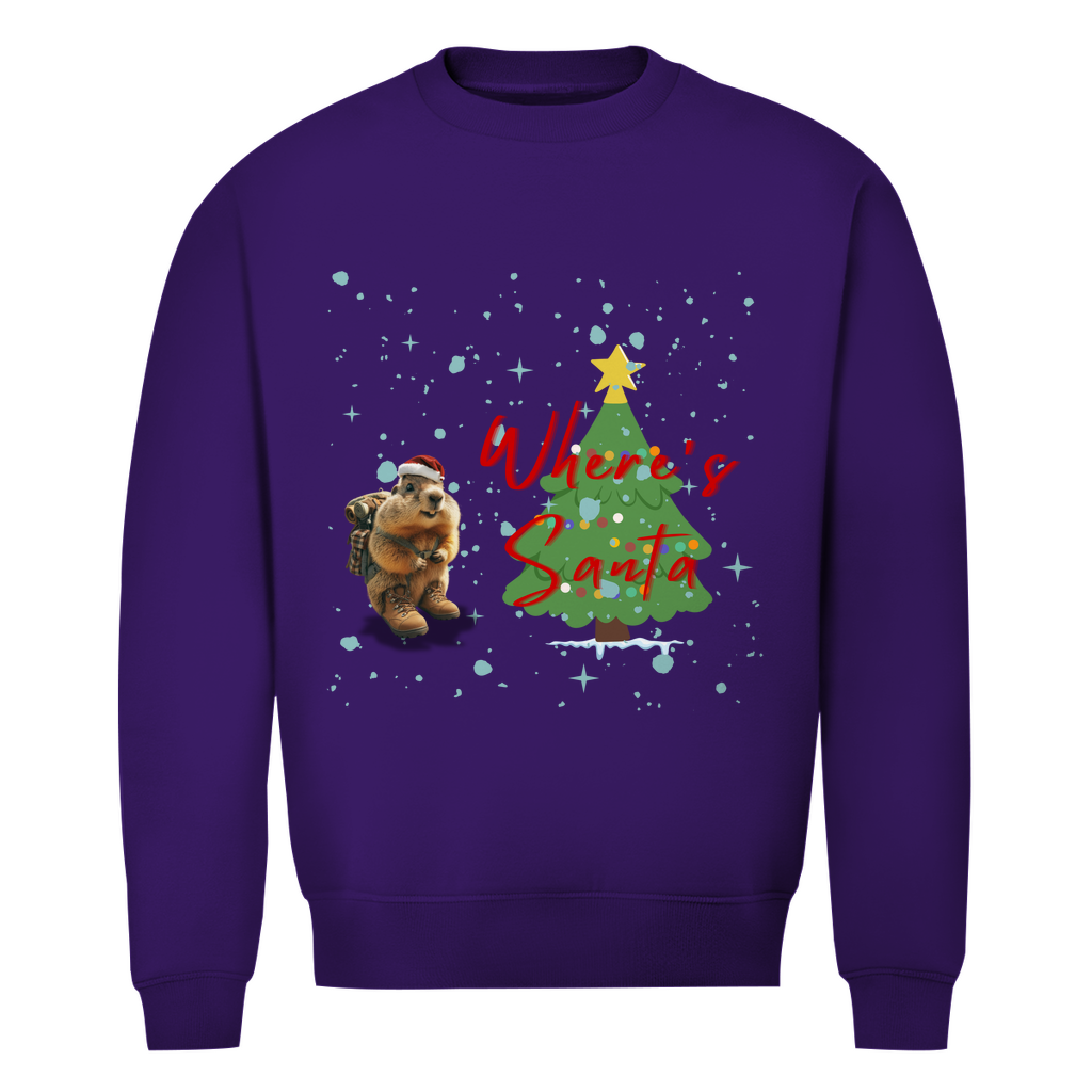 Herren Premium Bio Sweatshirt Where's Santa