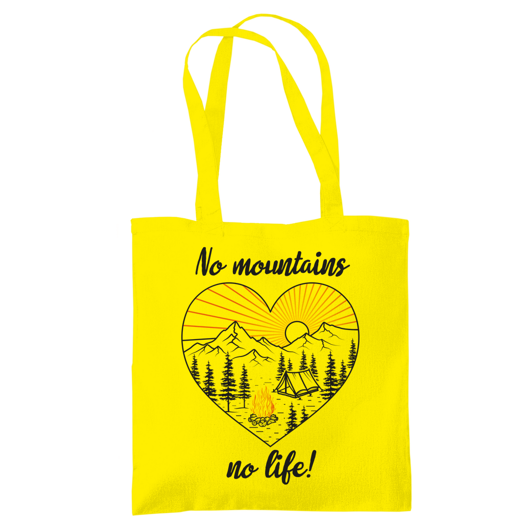 Tragetasche No Mountains, no life!