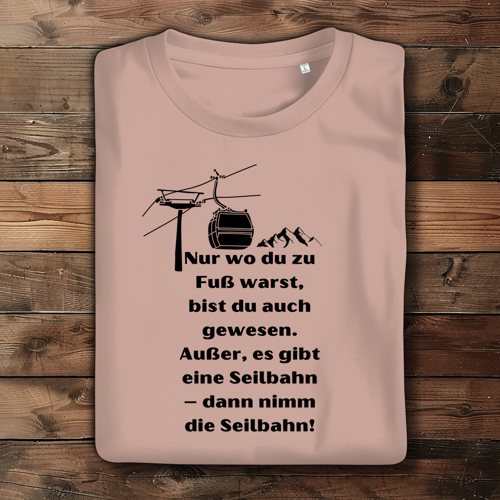 Damen Premium Bio T-Shirt Seilbahn