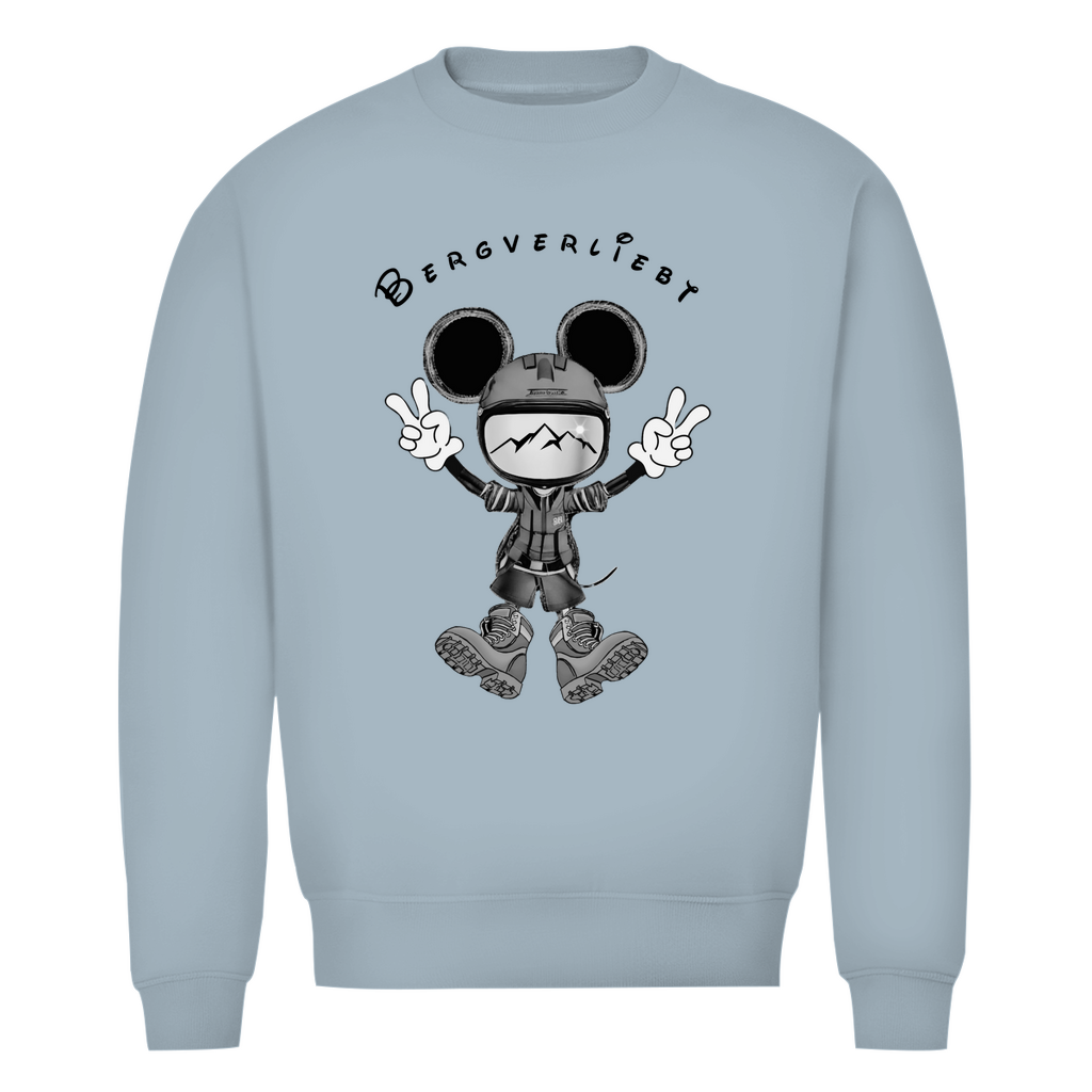 Herren Premium Bio Sweatshirt Bergverliebt Maus