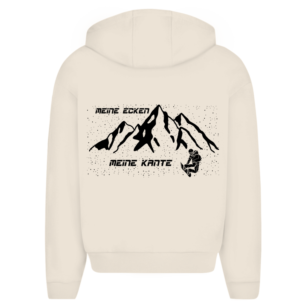 Herren Oversize Zipper Hoodie Meine Ecken, meine Kanten snowboard