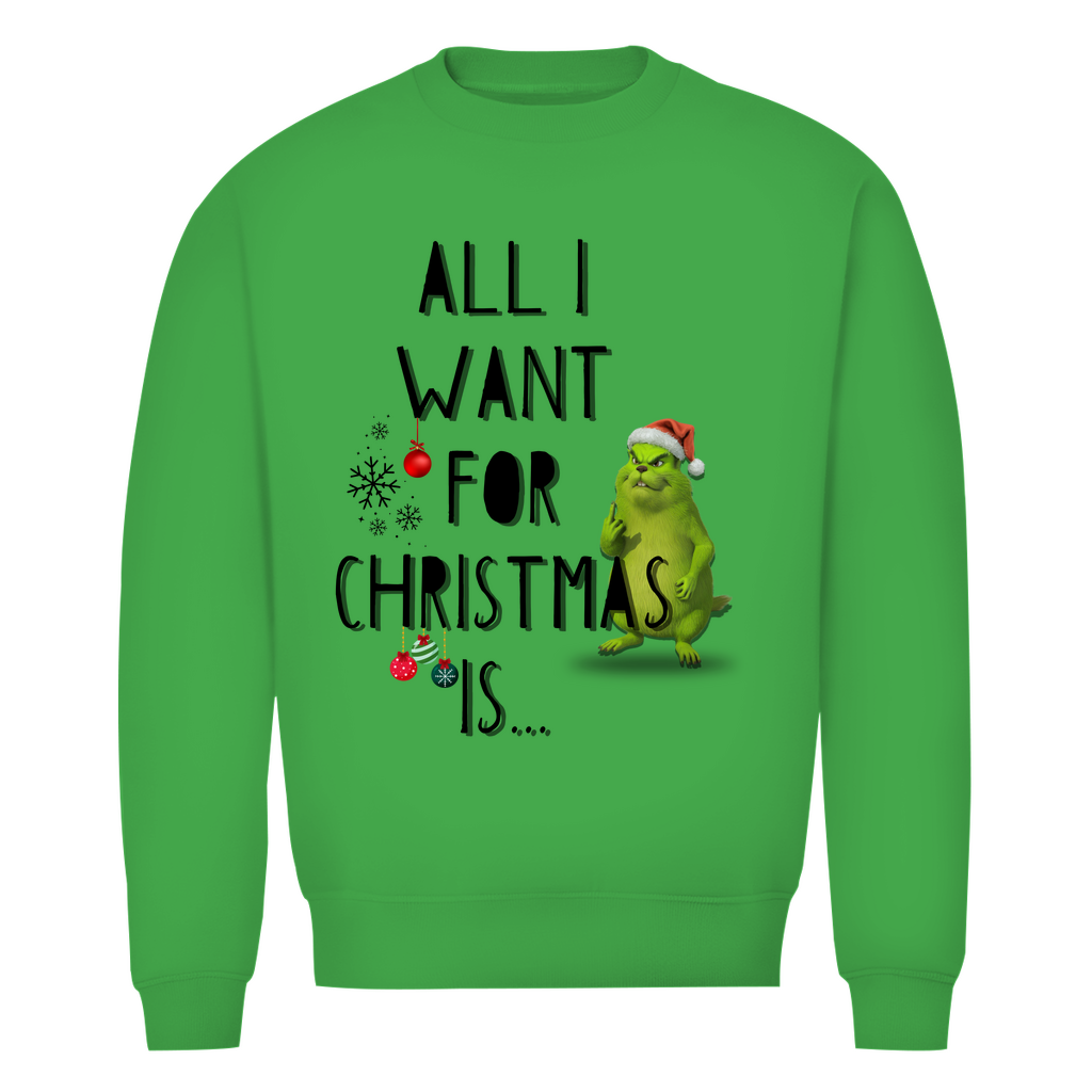 Herren Premium Bio Sweatshirt All I want for Christmas