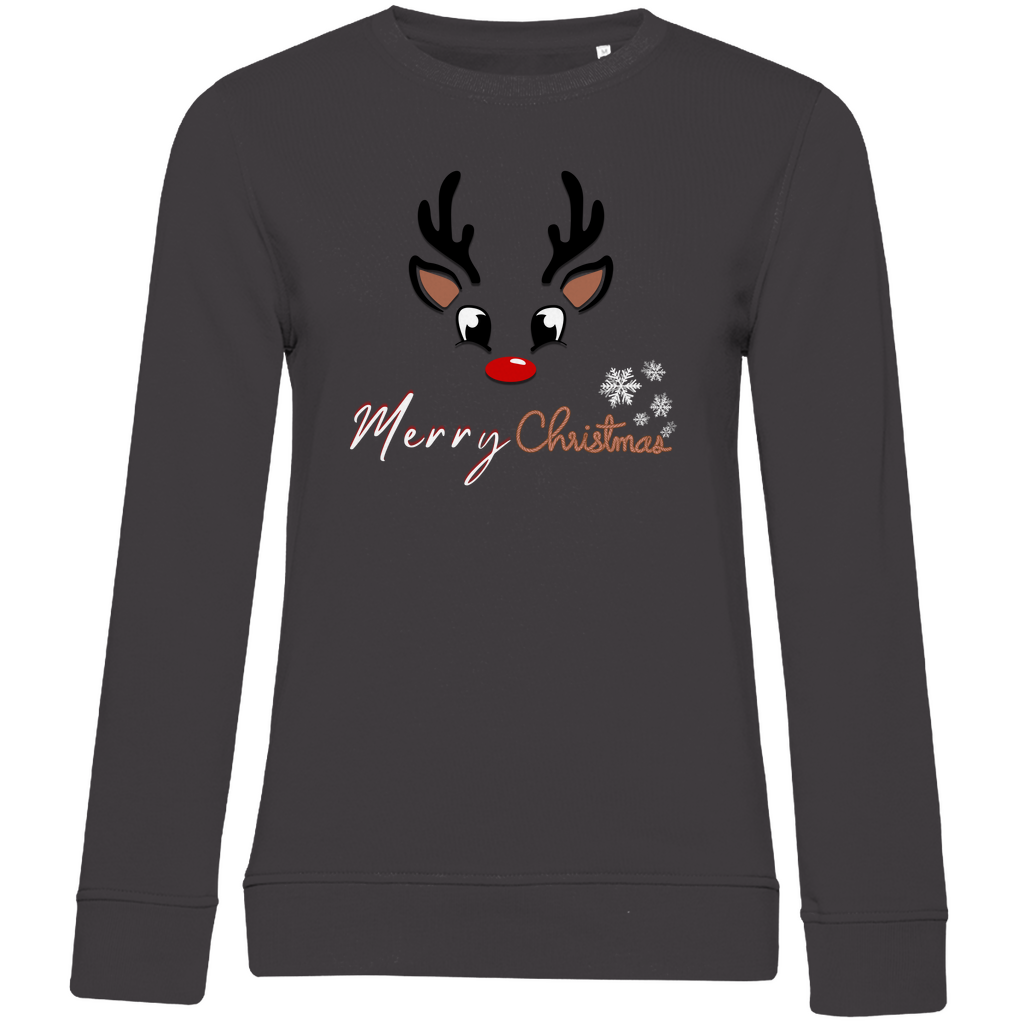 Damen Premium Bio Sweatshirt Merry Christmas