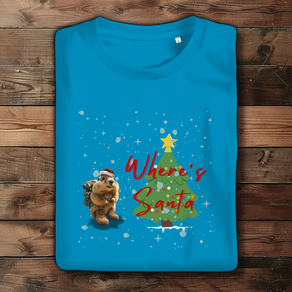 Damen Premium Bio T-Shirt Where's Santa