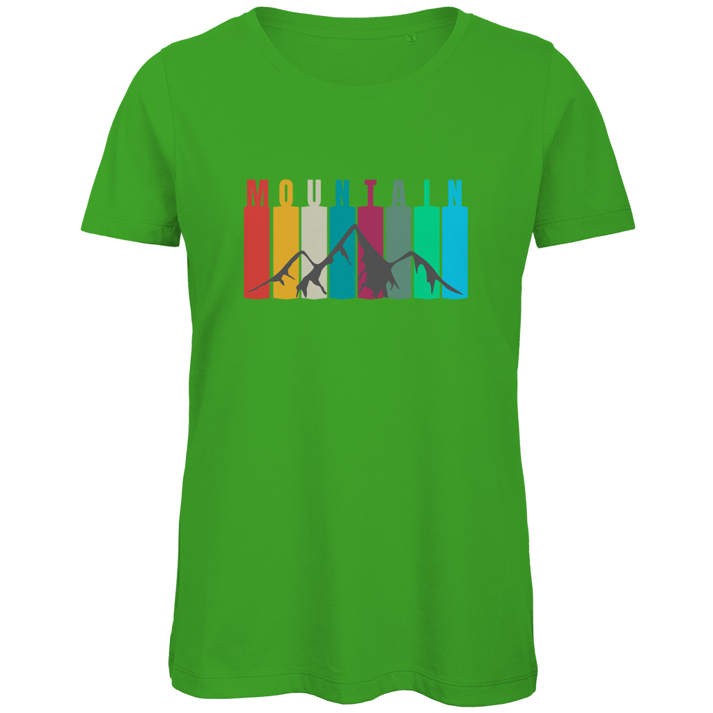 Damen Premium Bio T-Shirt Vintage Mountain