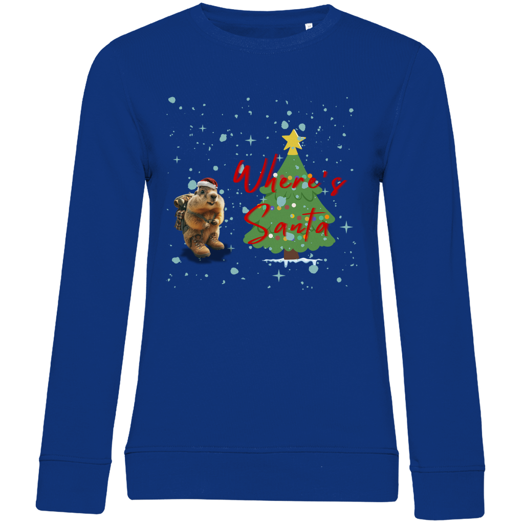 Damen Premium Bio Sweatshirt Where's Santa