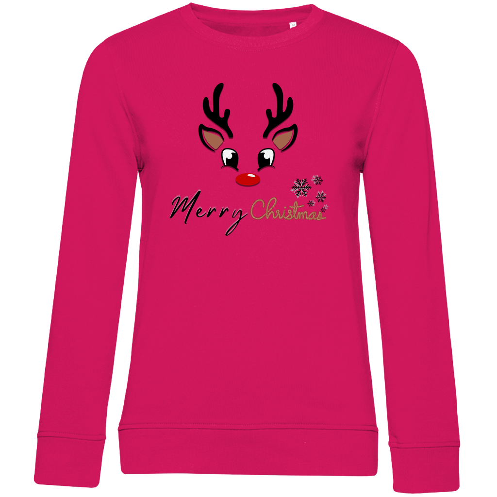 Damen Premium Bio Sweatshirt Merry Christmas