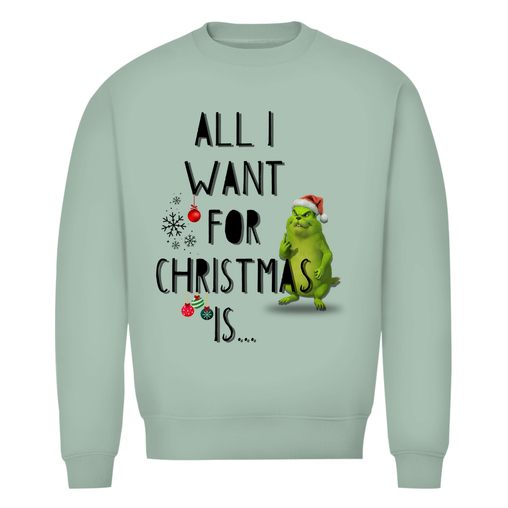 Herren Premium Bio Sweatshirt All I want for Christmas