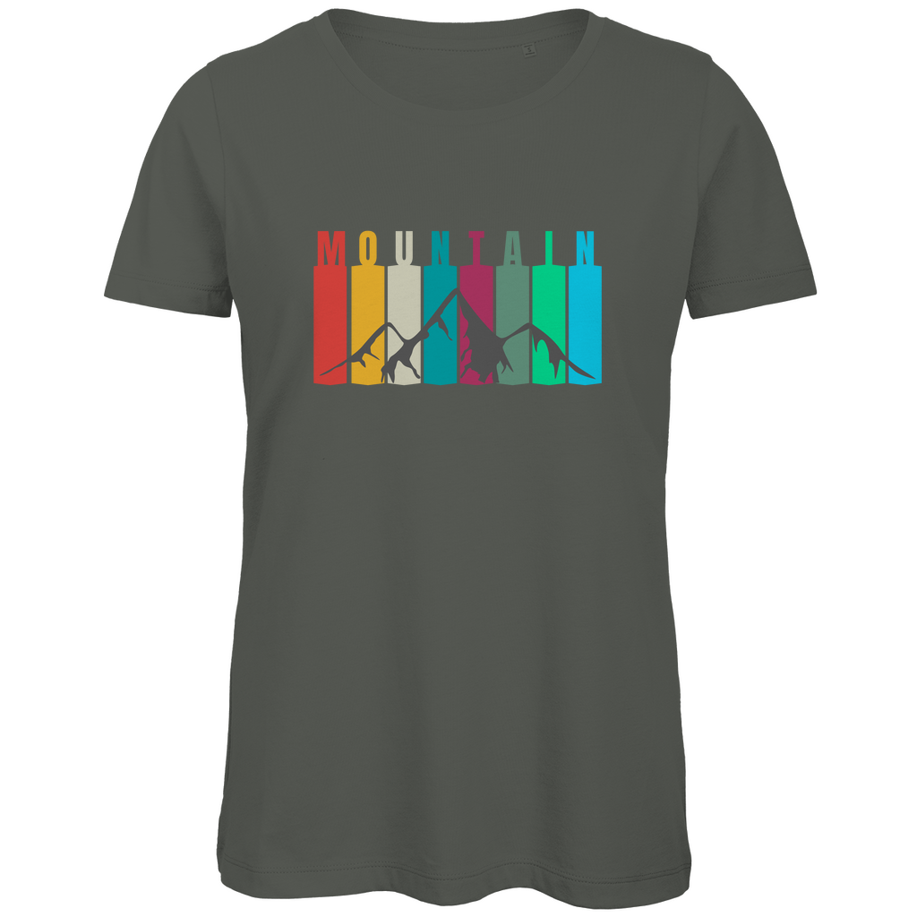 Damen Premium Bio T-Shirt Vintage Mountain