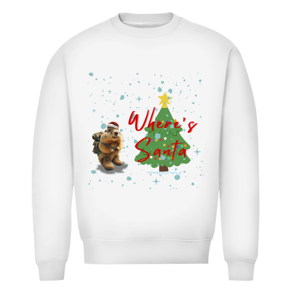 Herren Premium Bio Sweatshirt Where's Santa