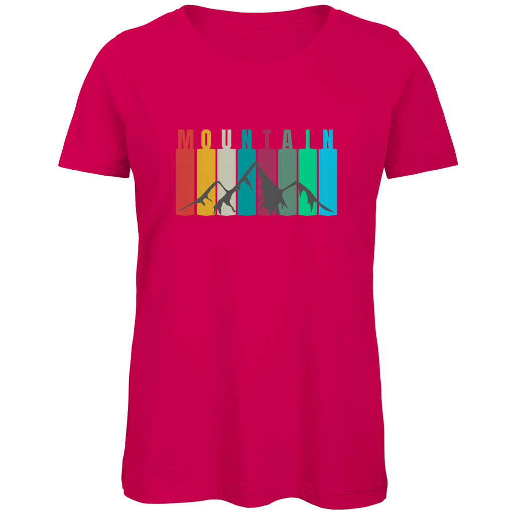 Damen Premium Bio T-Shirt Vintage Mountain
