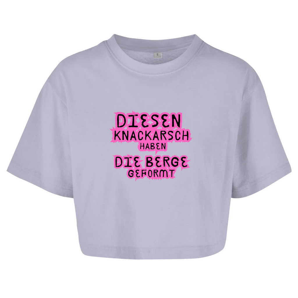Damen Oversize Crop Top Knackarsch