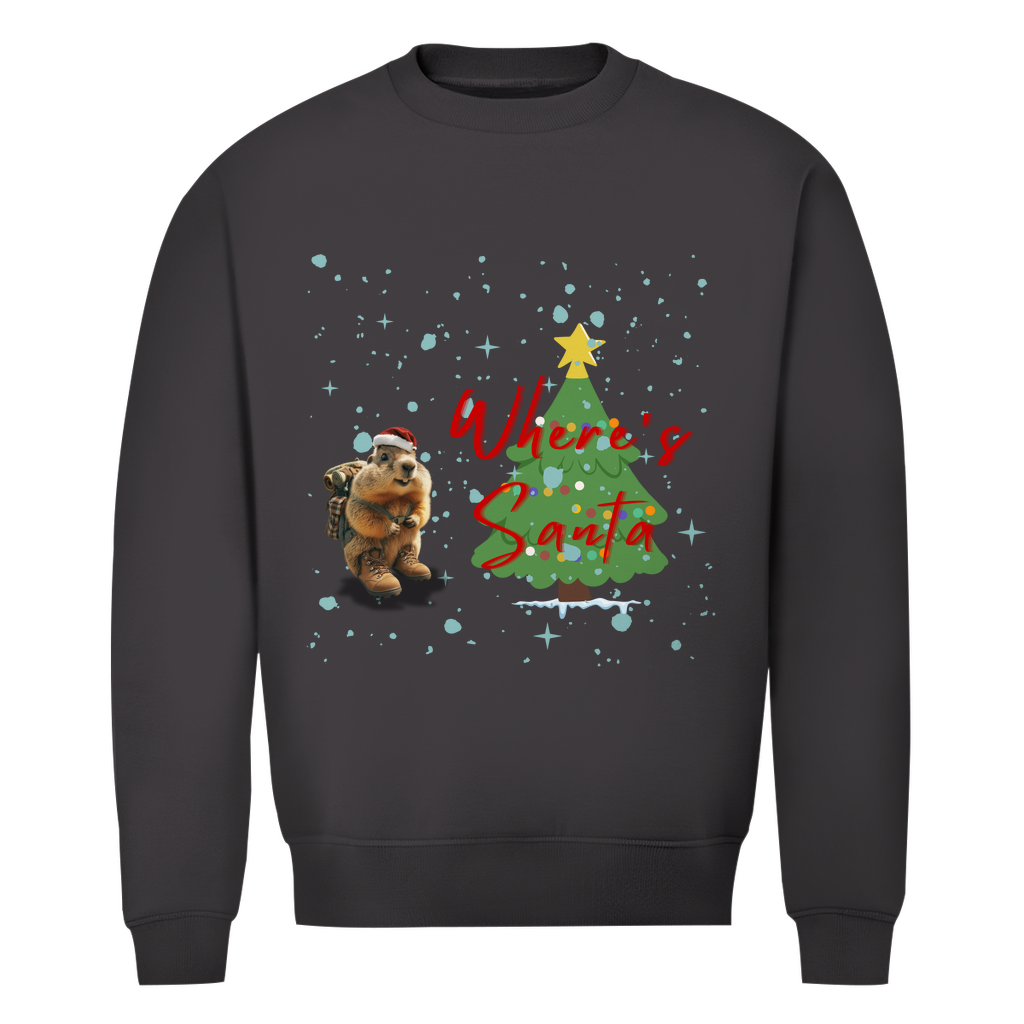 Herren Premium Bio Sweatshirt Where's Santa