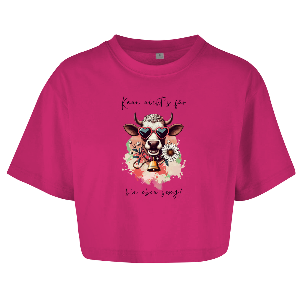 Damen Oversize Crop Top Bin eben sexy