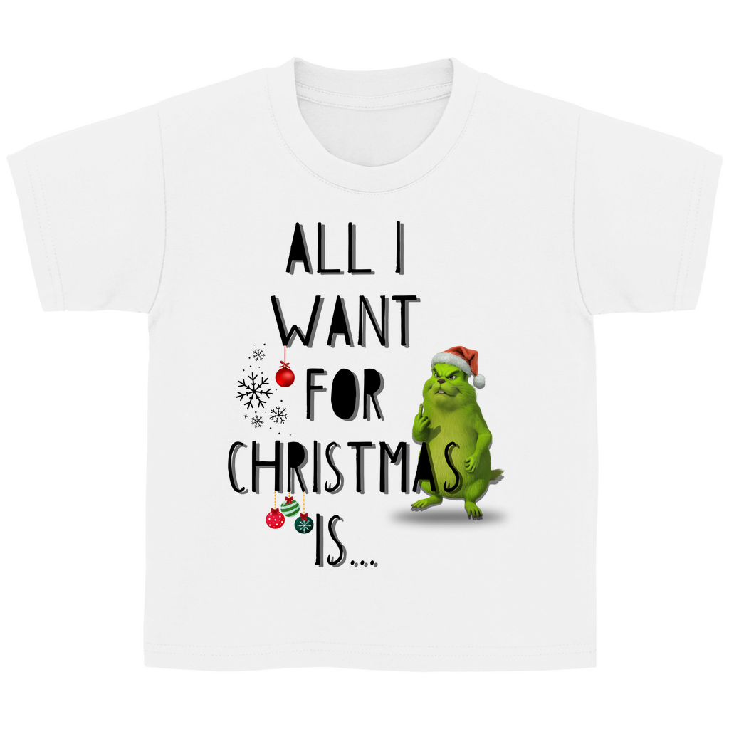 Kinder Basic T-Shirt All I want for Christmas
