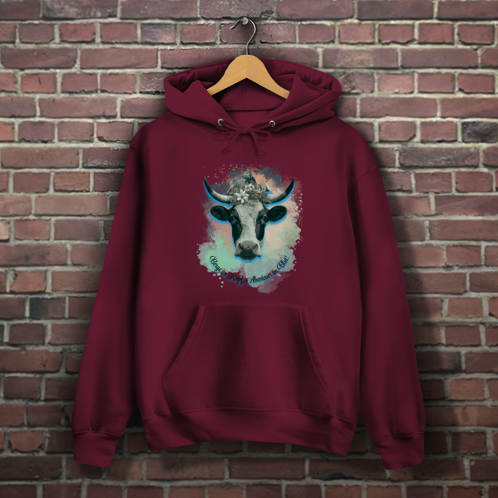Damen Hoodie Berge im Kopf