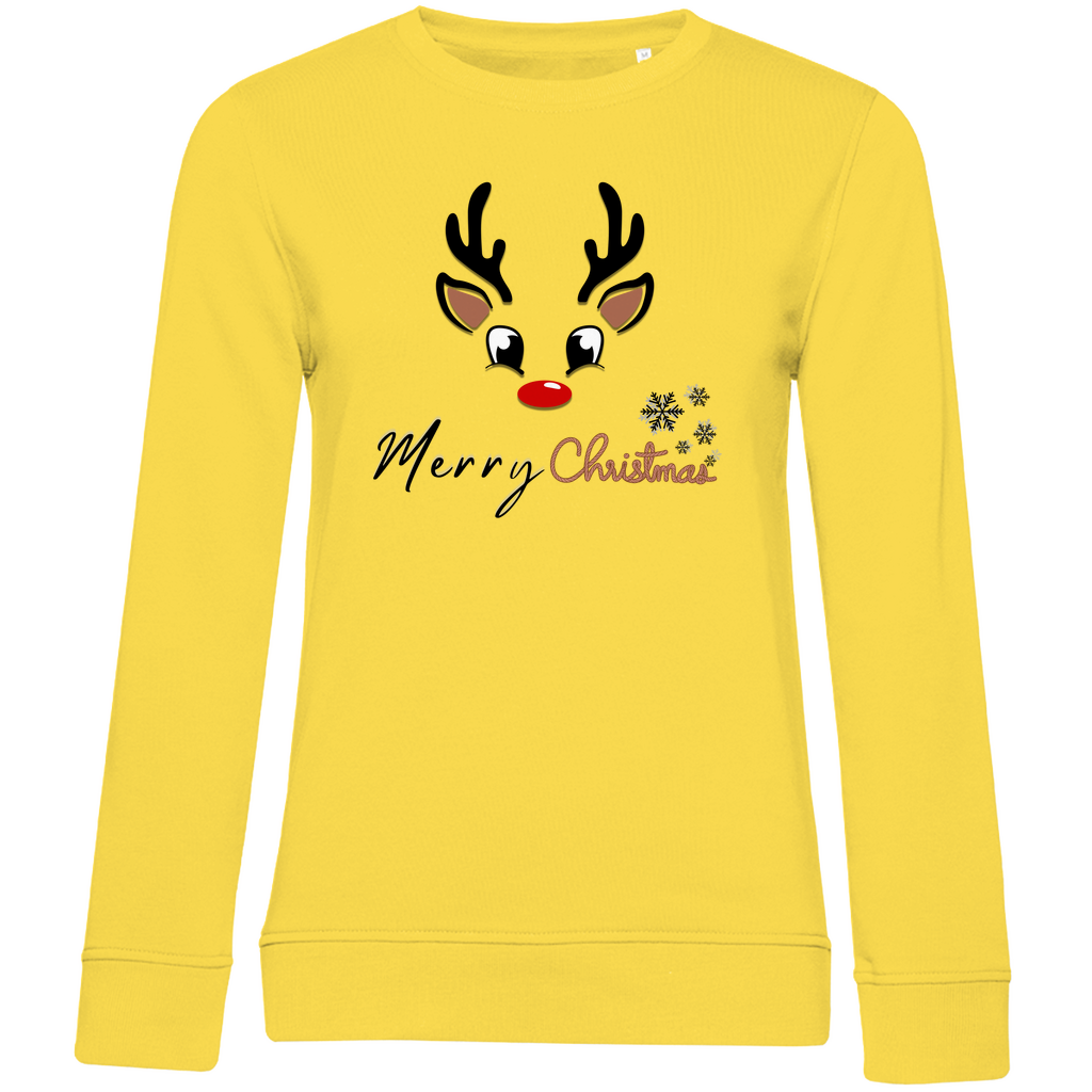 Damen Premium Bio Sweatshirt Merry Christmas