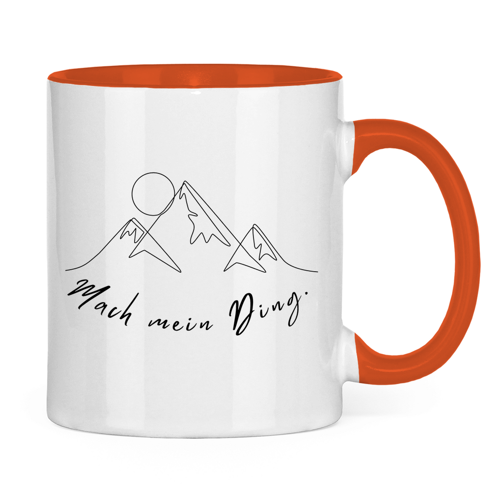 Tasse zweifarbig Mach mein Ding