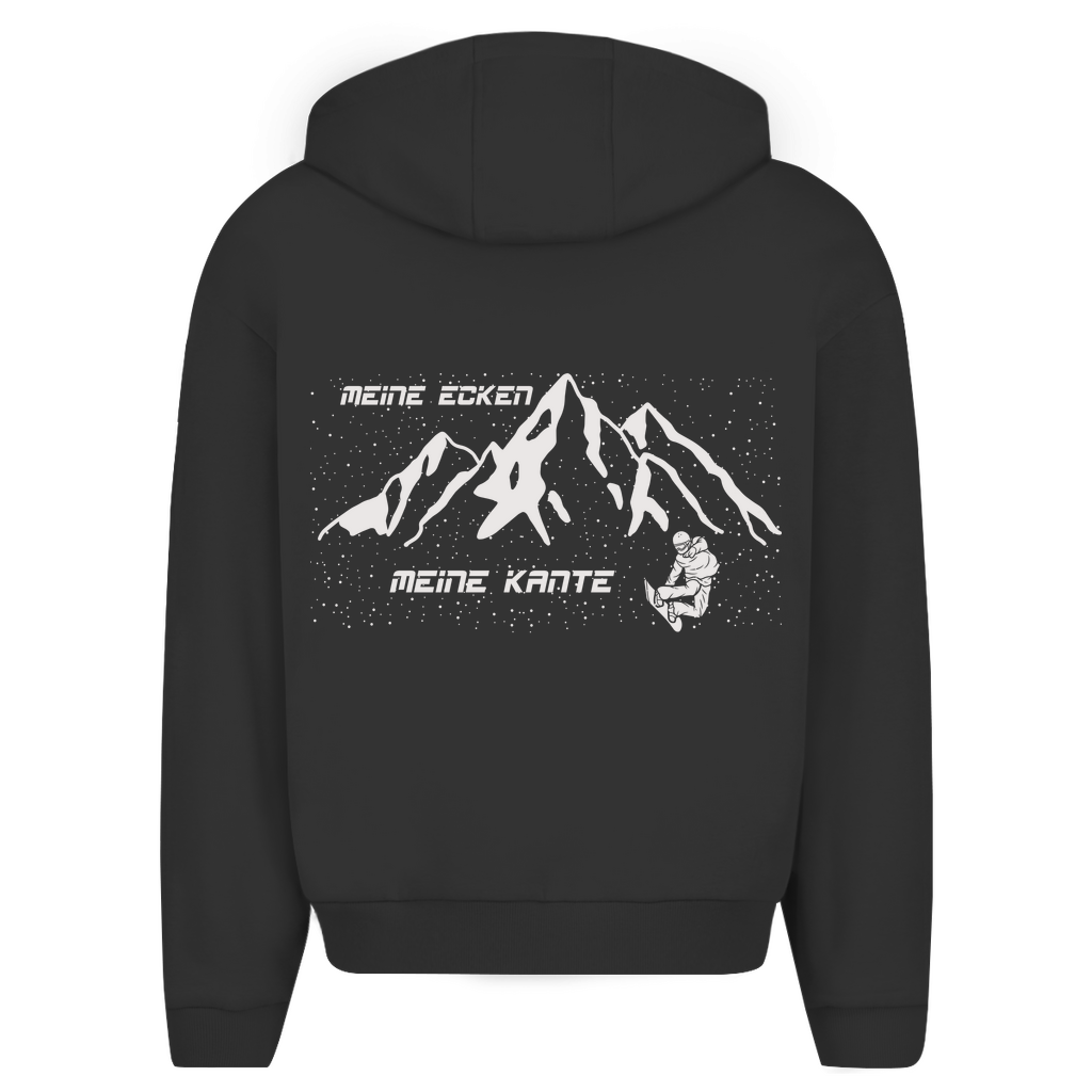Herren Oversize Zipper Hoodie Meine Ecken, meine Kanten snowboard