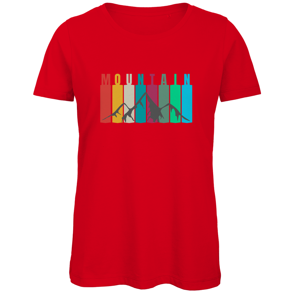 Damen Premium Bio T-Shirt Vintage Mountain
