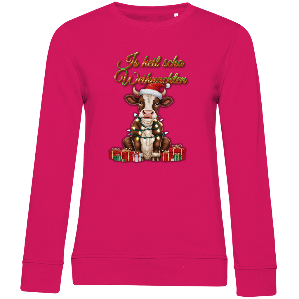Damen Premium Bio Sweatshirt Is heit scho Weihnachten
