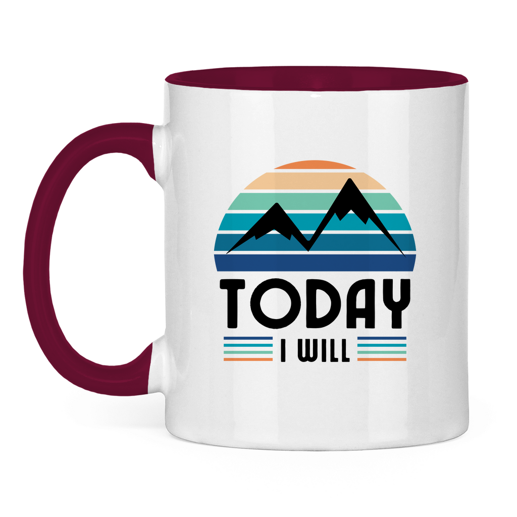 Tasse zweifarbig Today I will