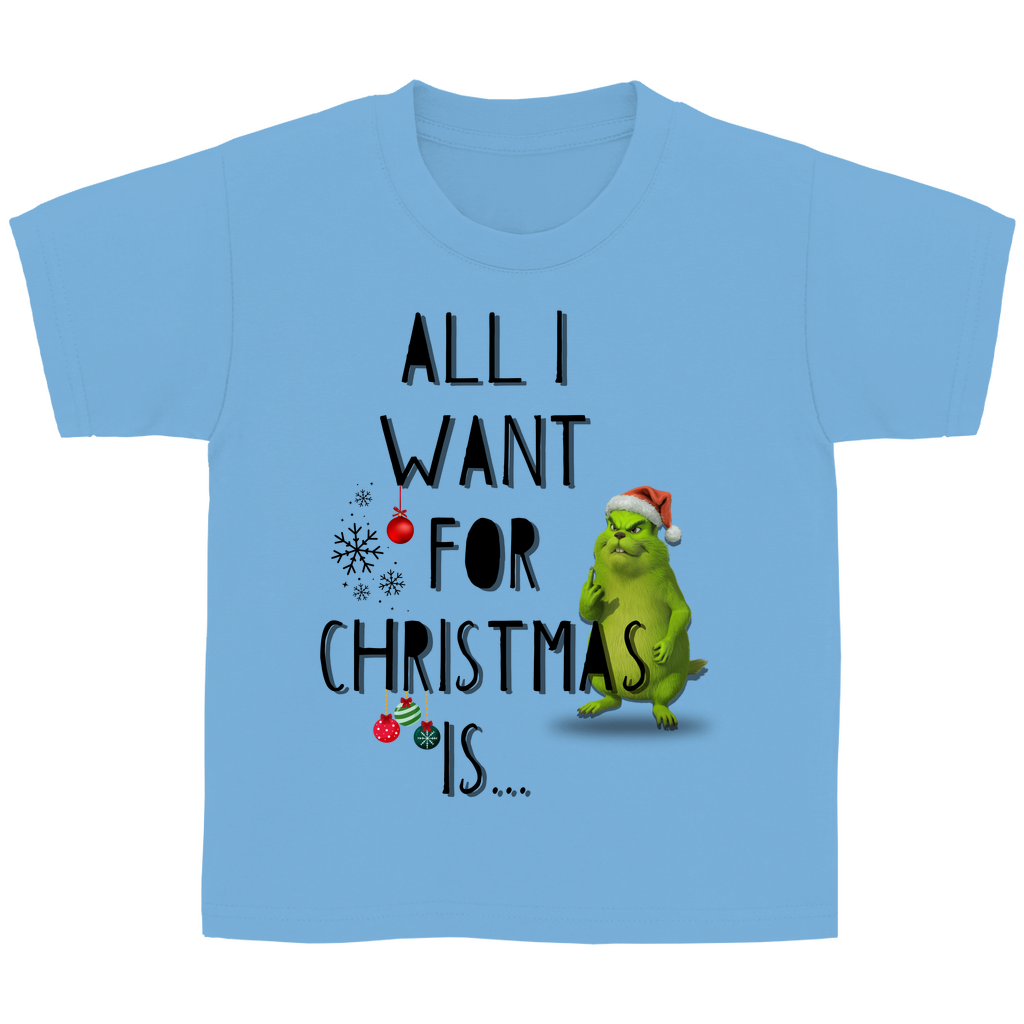 Kinder Basic T-Shirt All I want for Christmas