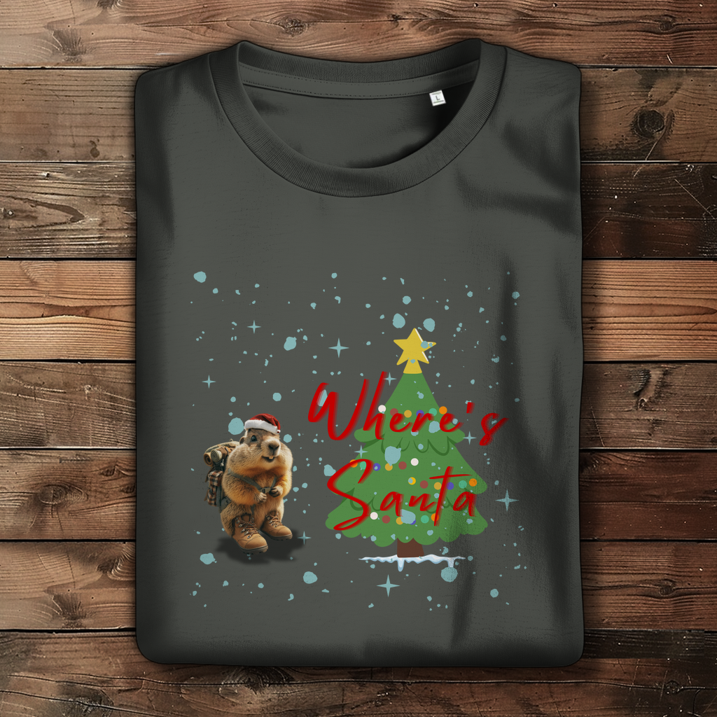 Damen Premium Bio T-Shirt Where's Santa