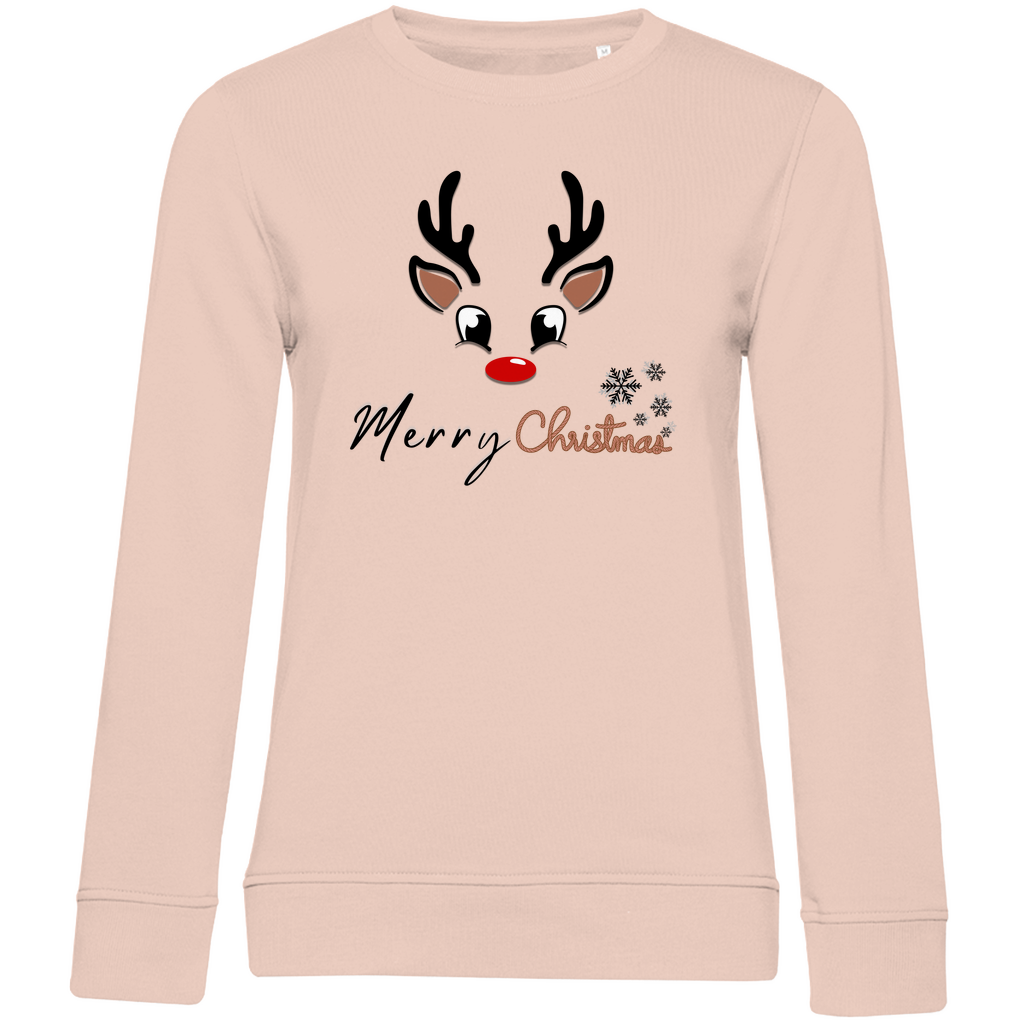 Damen Premium Bio Sweatshirt Merry Christmas