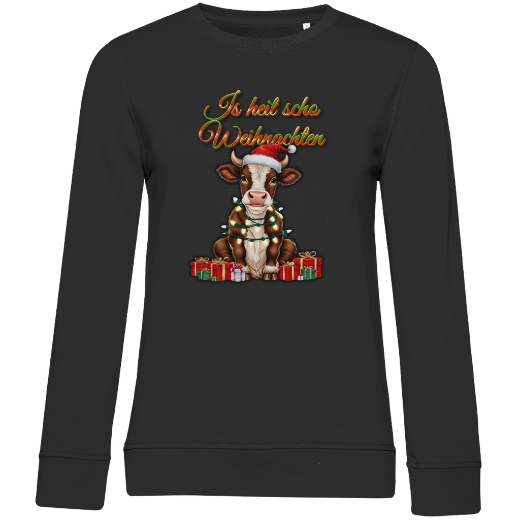 Damen Premium Bio Sweatshirt Is heit scho Weihnachten