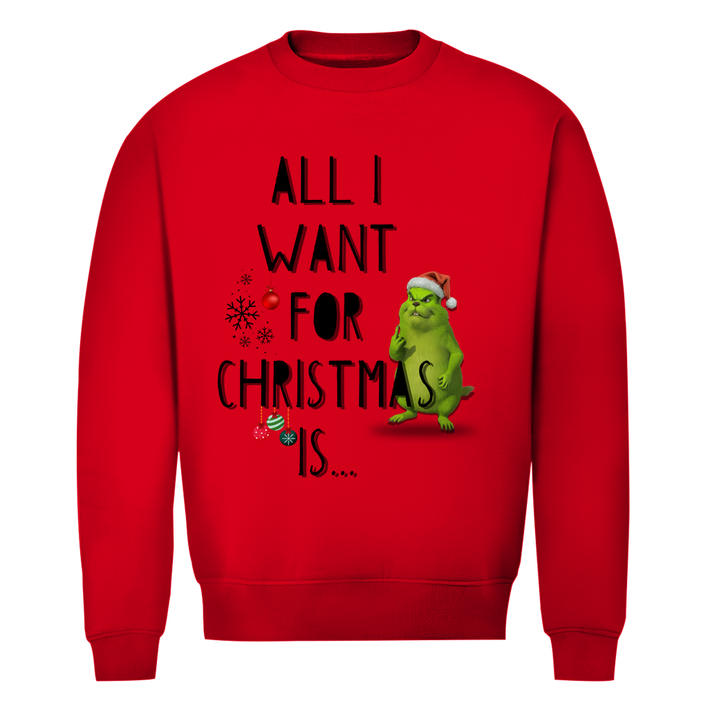 Herren Premium Bio Sweatshirt All I want for Christmas